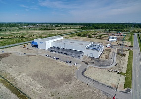 Вид на завод DIPO со стороны Проезда №1 индустриального парка Марьино 