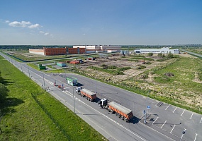 Вид на индустриальный парк Марьино с КПП 2